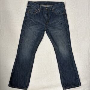 Levis 527 Slim Bootcut Mens Jeans 33x30 Dark Wash Denim Classic Western